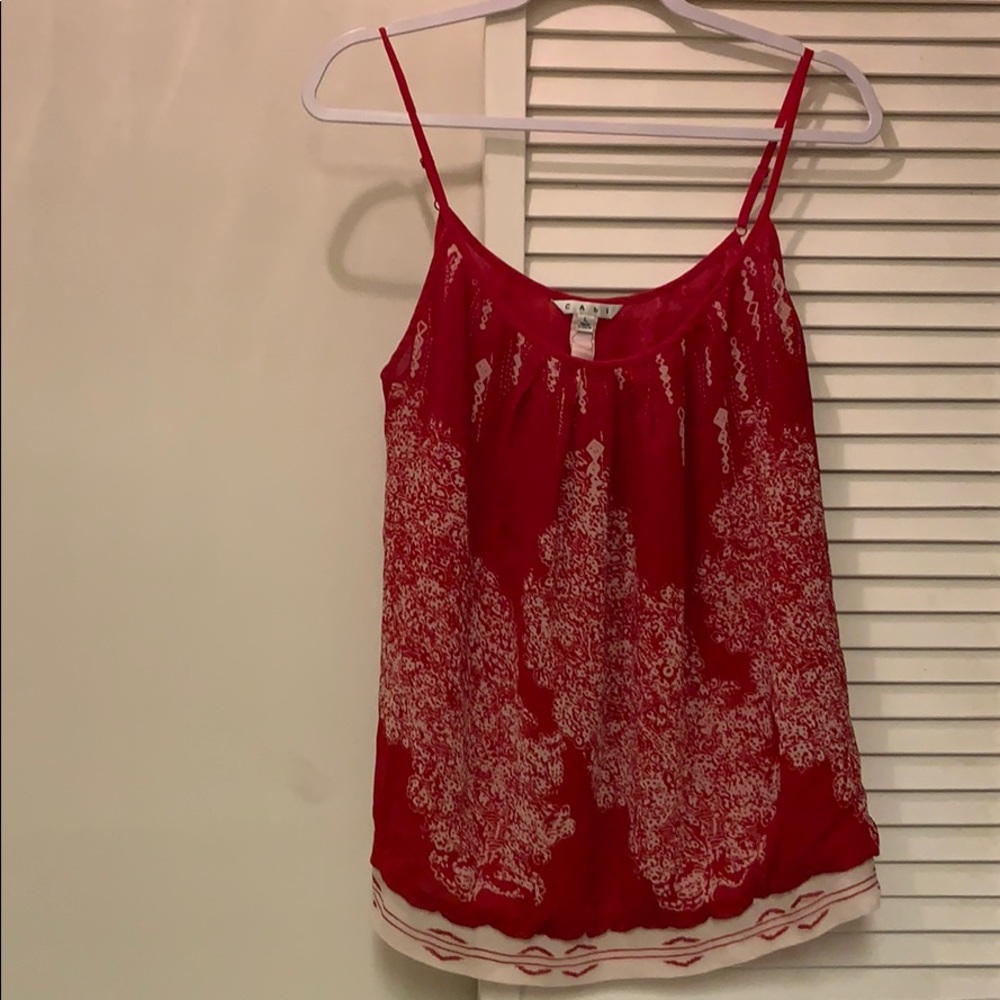 Red and White Patterend Cami